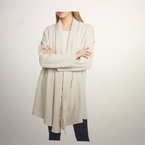 FRANK & EILEEN Raw Edge Drape Coat